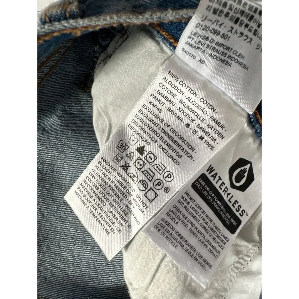 Levis Premium Wedgie High Rise Straight Leg Jeans Button Fly Size 32